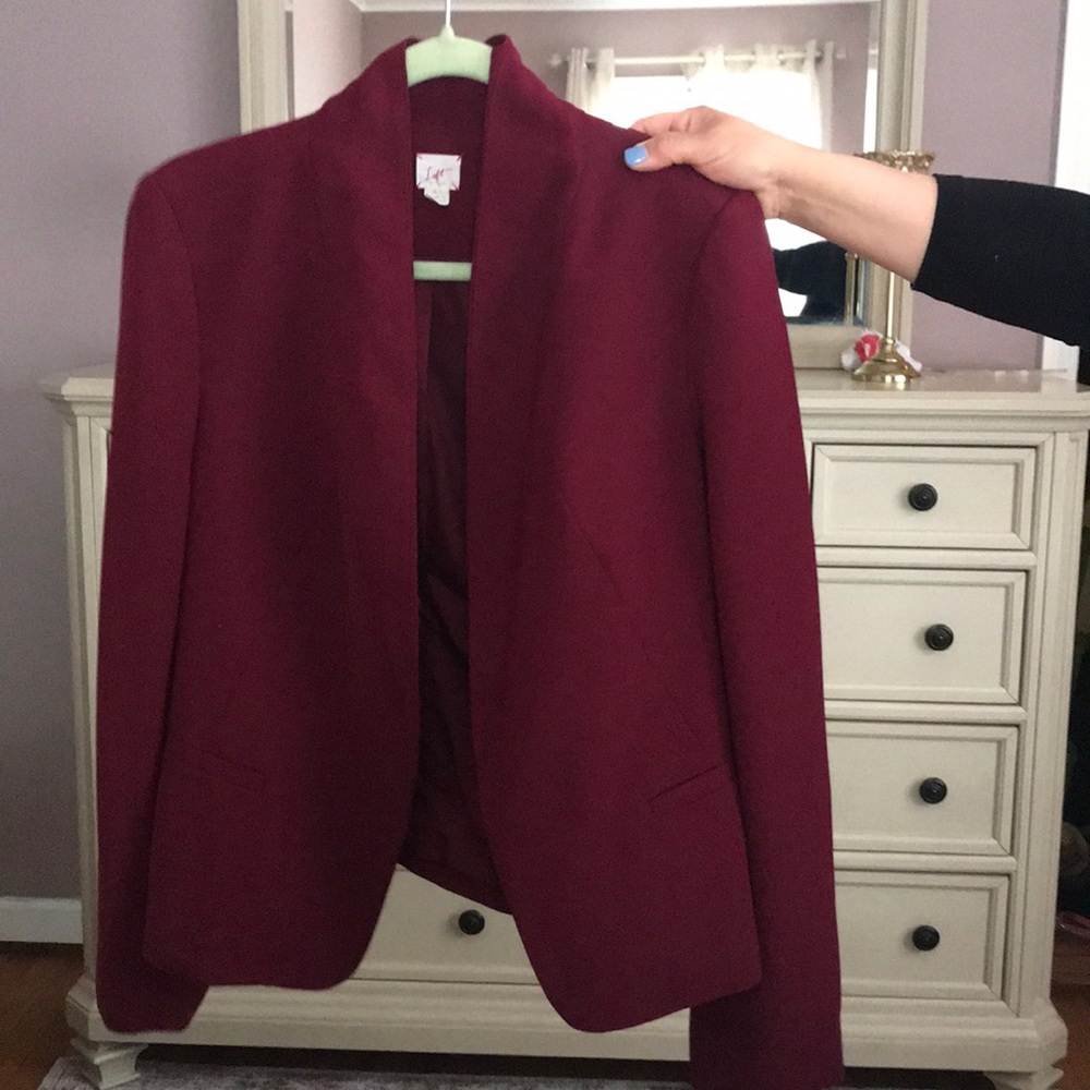 LOFT burgundy blazer